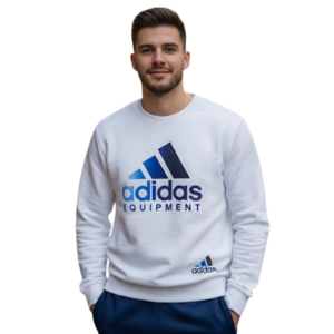 42 تيشيرت راوند شتوي مطبوع ابيض