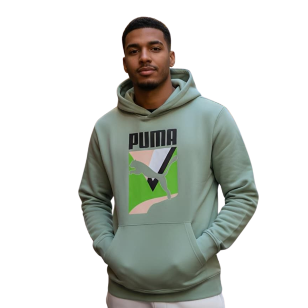 تيشيرت هودي مطبوع منت جرين